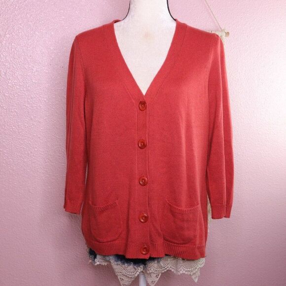 Ann Taylor | Rabbit Hair Button Up Knit Cardigan Sweater XL - Picture 2 of 7